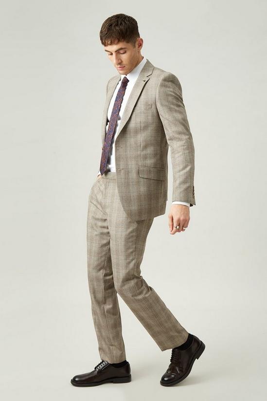 Burton Grey Highlight Check Slim Fit Suit Trouser 2