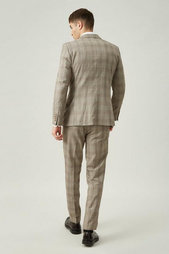 Burton Grey Highlight Check Slim Fit Suit Trouser 3