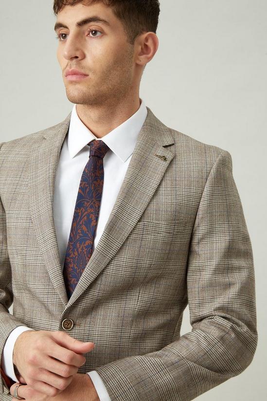 Burton Grey Highlight Check Slim Fit Suit Trouser 4