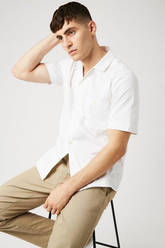 Burton White Twin Pocket Revere Collar Shirt 1