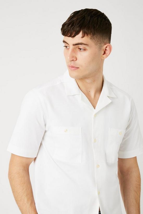 Burton White Twin Pocket Revere Collar Shirt 4