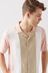 Burton Pink Panelled Revere Shirt thumbnail 4