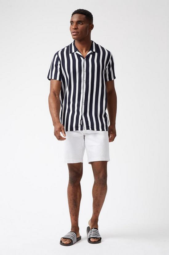 Burton Short Sleeve Striped Poplin Shirt 2