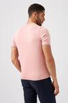Burton Pink Shortsleeve Chest Stripe Knitted Tshirt thumbnail 3