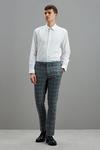 Burton Grey Fine Check Skinny Fit Suit Trousers thumbnail 1
