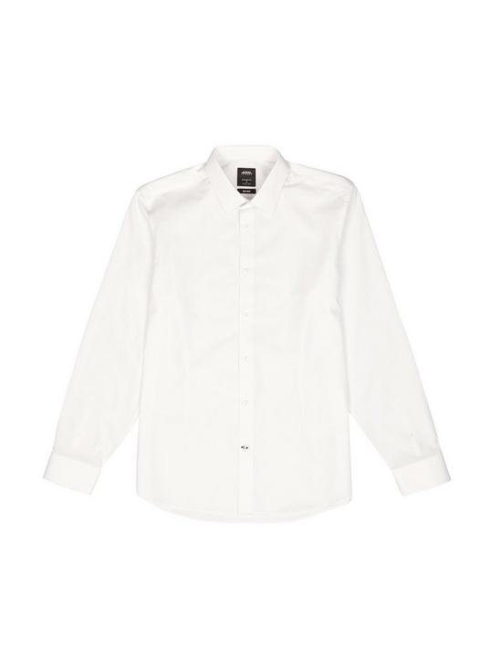 Burton White Tailored Fit Easy Iron Shirt 2