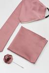 Burton Dusty Pink Tie Set With Mask thumbnail 2