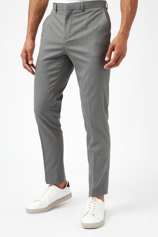 Burton Light Grey Essential Slim Fit Trousers 2