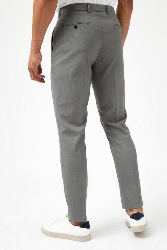 Burton Light Grey Essential Slim Fit Trousers 3
