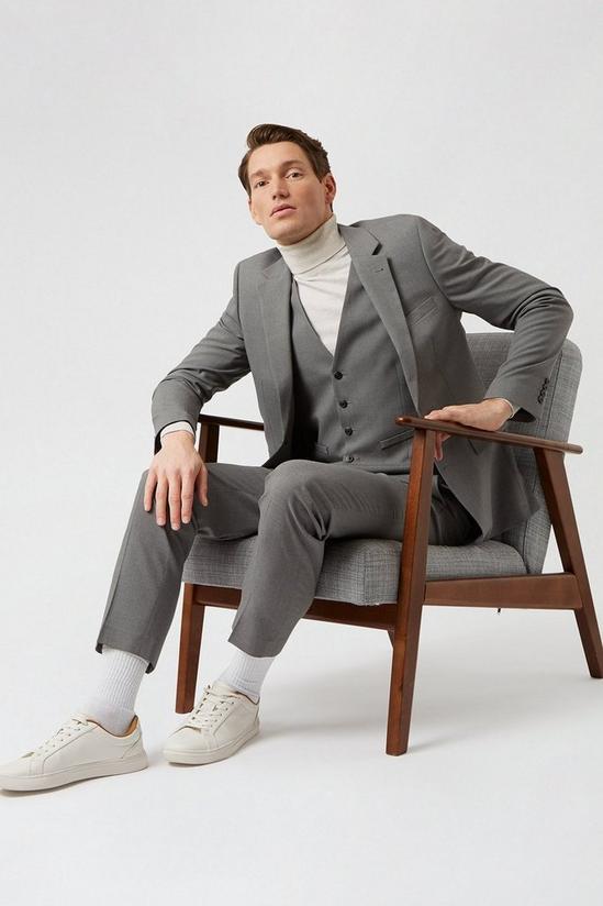 Burton Slim Fit Light Grey Essential Waistcoat 2