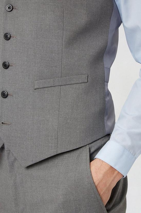Burton Slim Fit Light Grey Essential Waistcoat 4