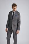 Burton Tailored Fit Charcoal End on End Weave Suit Jacket thumbnail 1