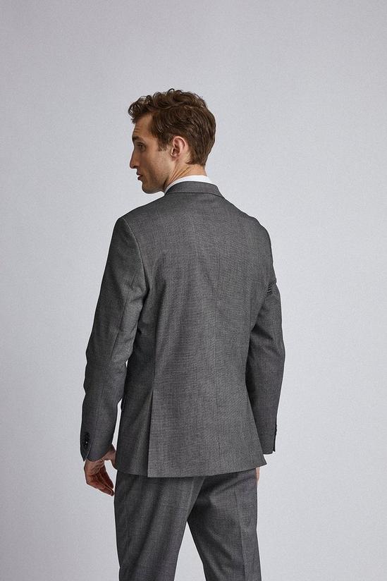 Burton Tailored Fit Charcoal End on End Weave Suit Jacket 3