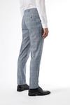Burton Light Blue Pow Check Slim Fit Suit Trousers thumbnail 3