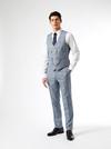 Burton Light Blue Pow Check Slim Fit Suit Trousers thumbnail 5
