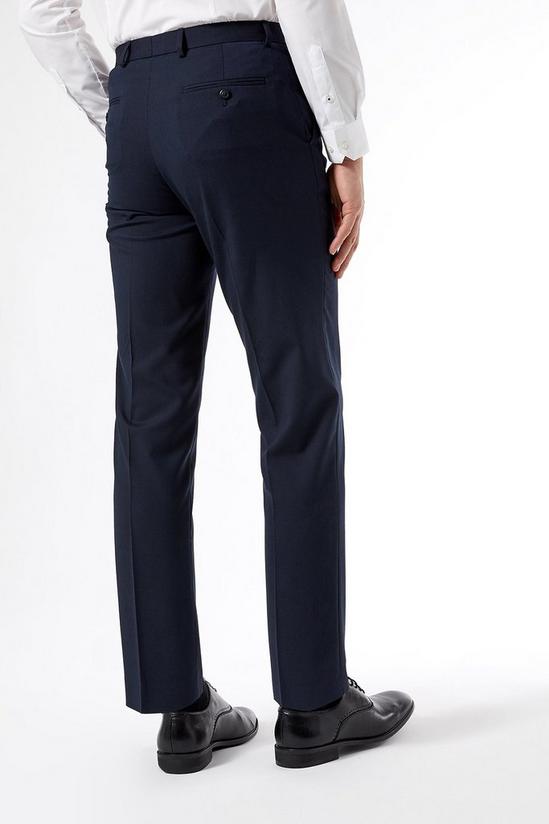 Burton Tailored Fit Stretch Navy Trousers 2