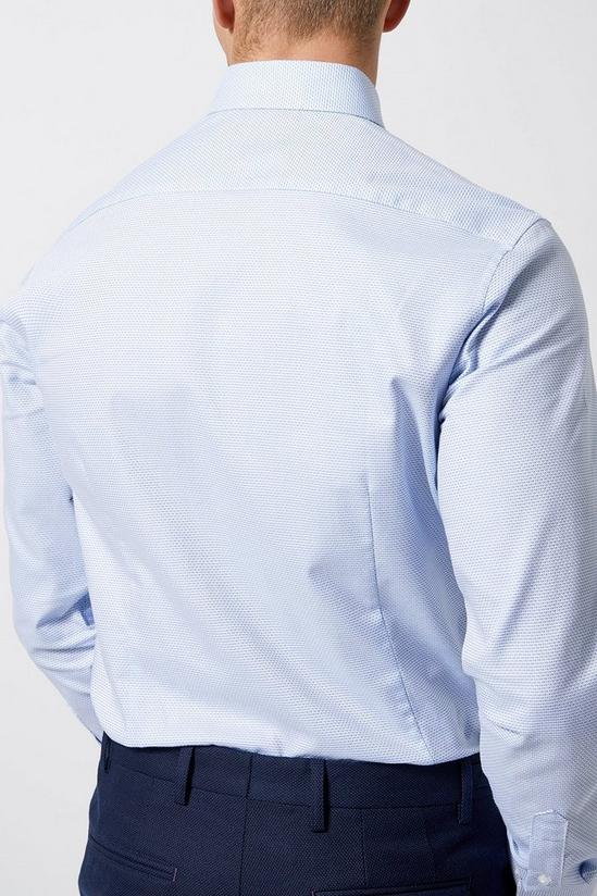 Burton Blue Tailored Fit Textured Shirt 3