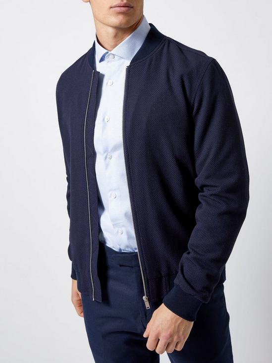 Burton Blue Tailored Fit Textured Shirt 5