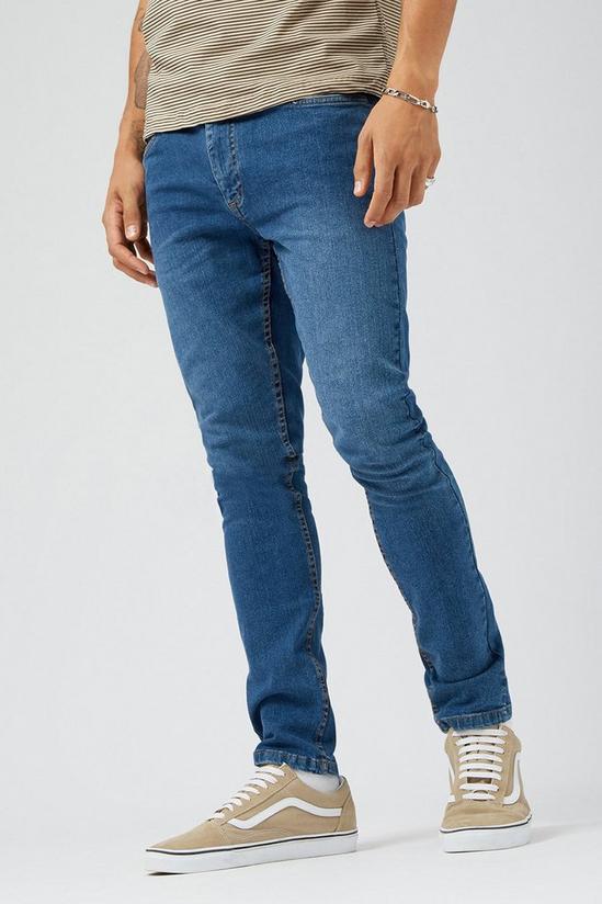 Burton Blue Mid Wash Skinny Fit Jeans 2