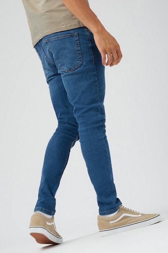 Burton Blue Mid Wash Skinny Fit Jeans 3