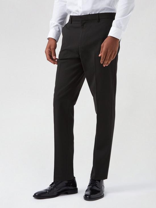 Burton 2 Pack Slim Fit Black Smart Trousers 1