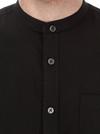 Burton Black Short Sleeve Grandad Oxford Shirt thumbnail 4