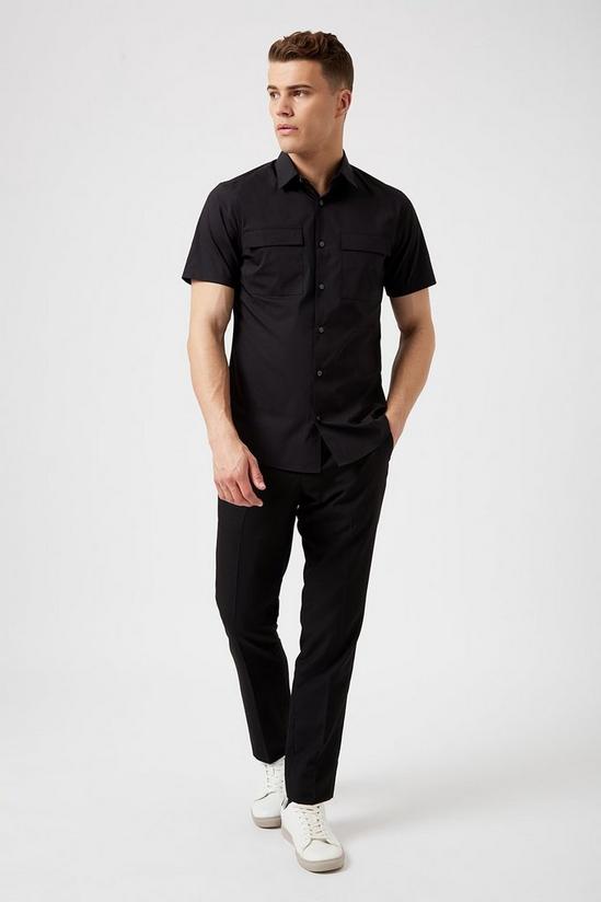 Burton Smart Black Short Sleeve Military Shirt 2