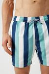 Burton Mint and Navy Candy Stripe Swim Shorts thumbnail 4