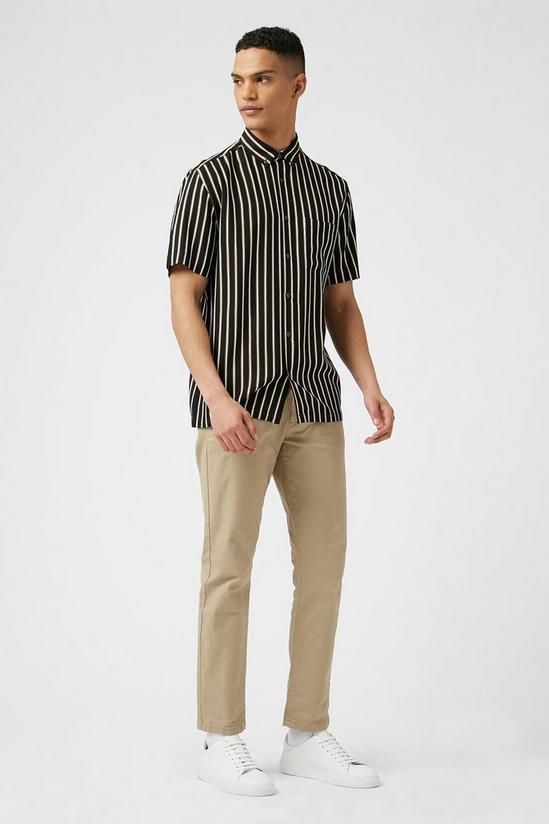 Burton Black Viscose Stripe Shirt 2