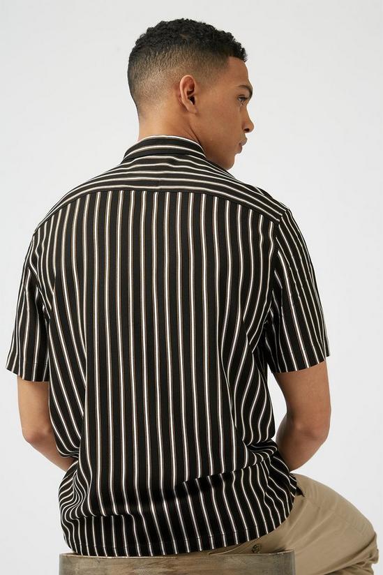 Burton Black Viscose Stripe Shirt 3
