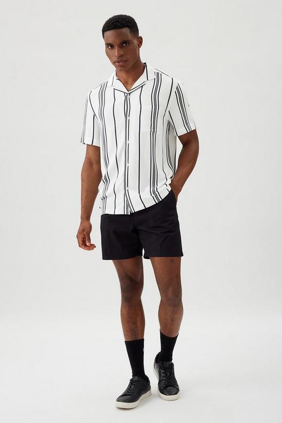 Burton White Viscose Stripe Shirt 2