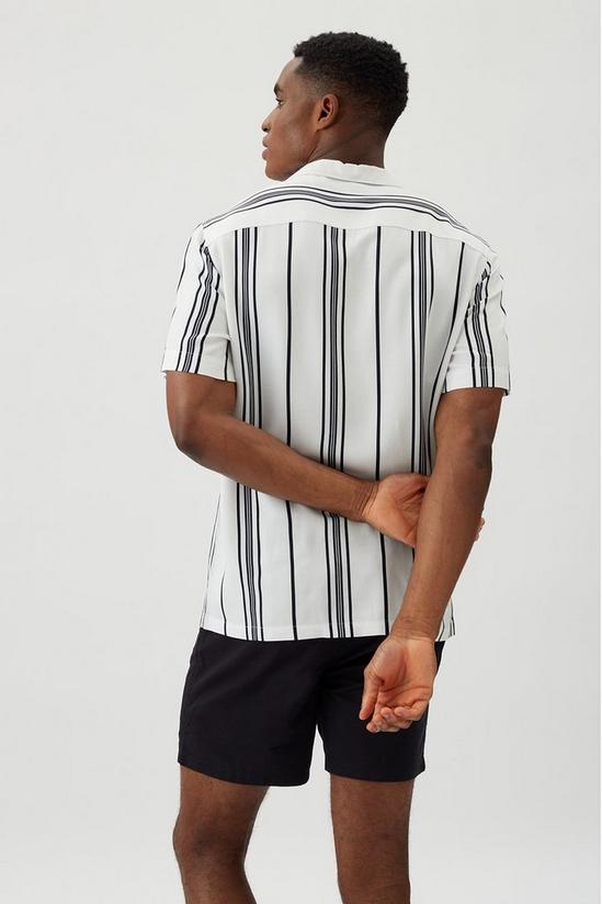 Burton White Viscose Stripe Shirt 3