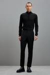 Burton Tapered Fit Black Pleat Front Smart Trousers thumbnail 2