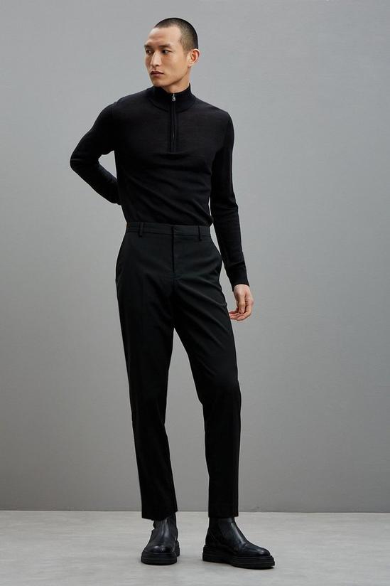 Burton Tapered Black Polyester Trousers 1