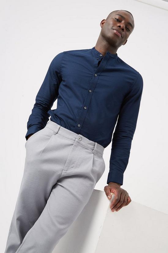 Burton Slim Fit Grey Pleat Front Smart Trousers 4