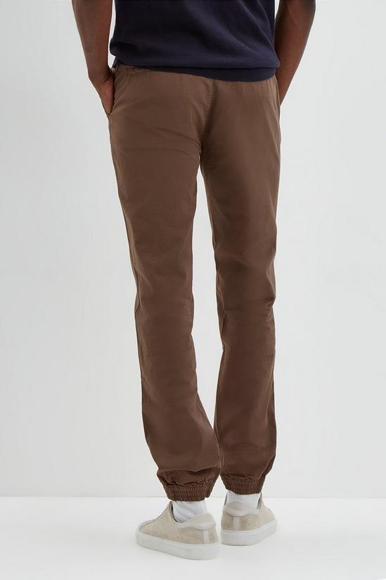 Burton Slim Dark Brown Ripstop Trousers 3