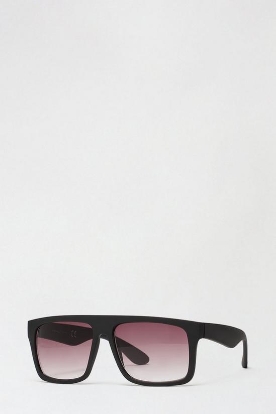Burton Black Rubberised Wayfarer Sunglasses 2