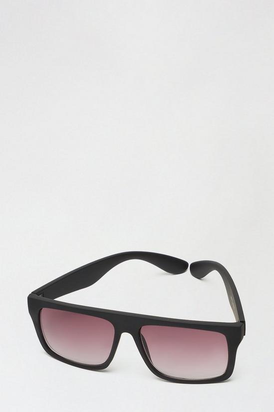 Burton Black Rubberised Wayfarer Sunglasses 4
