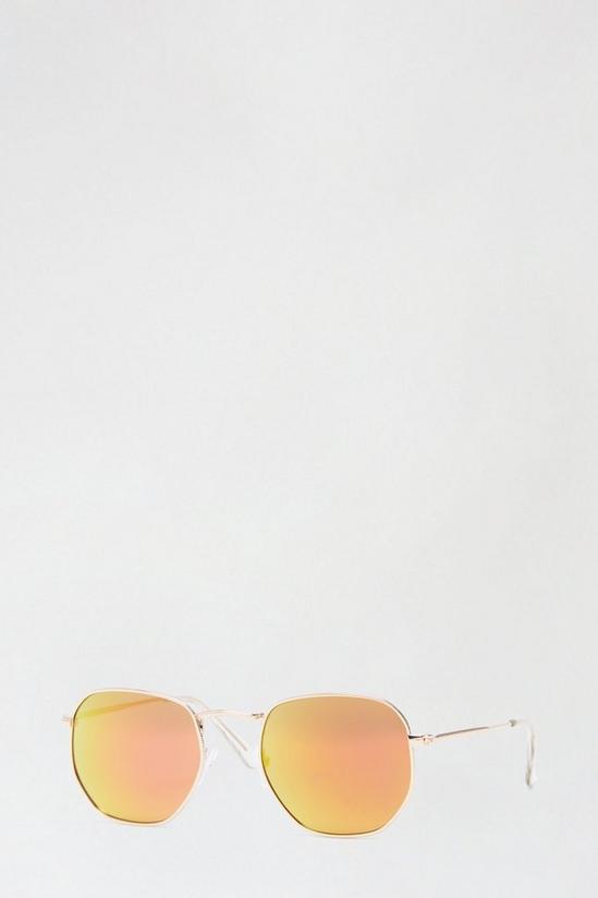 Burton Red Lens Hexagonal Sunglasses 2