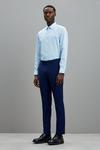 Burton Skinny Fit Blue Textured Suit Trousers thumbnail 1