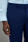 Burton Skinny Fit Blue Textured Suit Trousers thumbnail 4