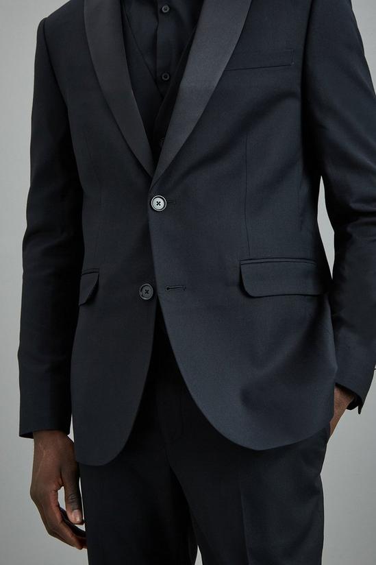 Burton Skinny Fit Black Stretch Tuxedo Jacket 4