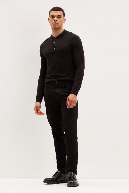 Burton Tapered Black Twill Jeans 1