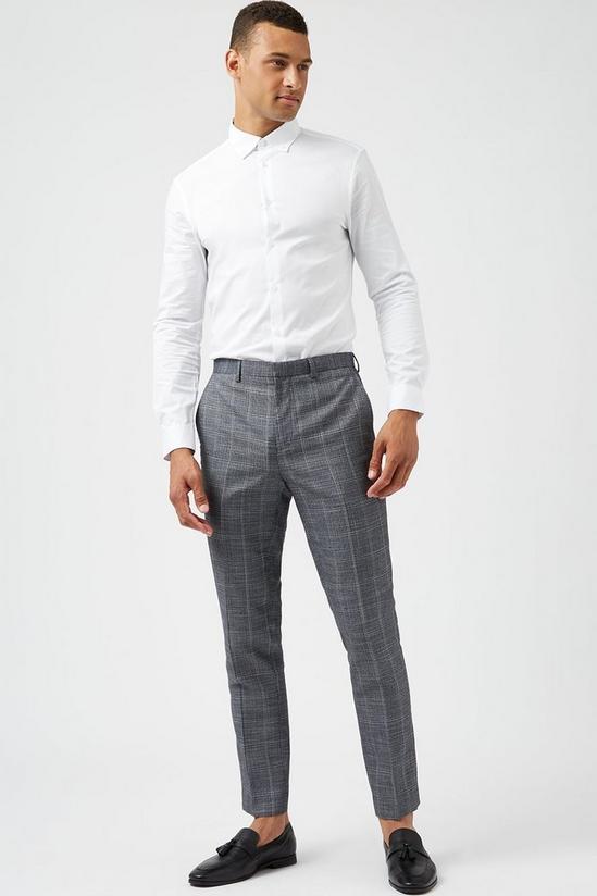 Burton Slim Grey Linen Trousers 1