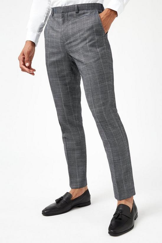 Burton Slim Grey Linen Trousers 2