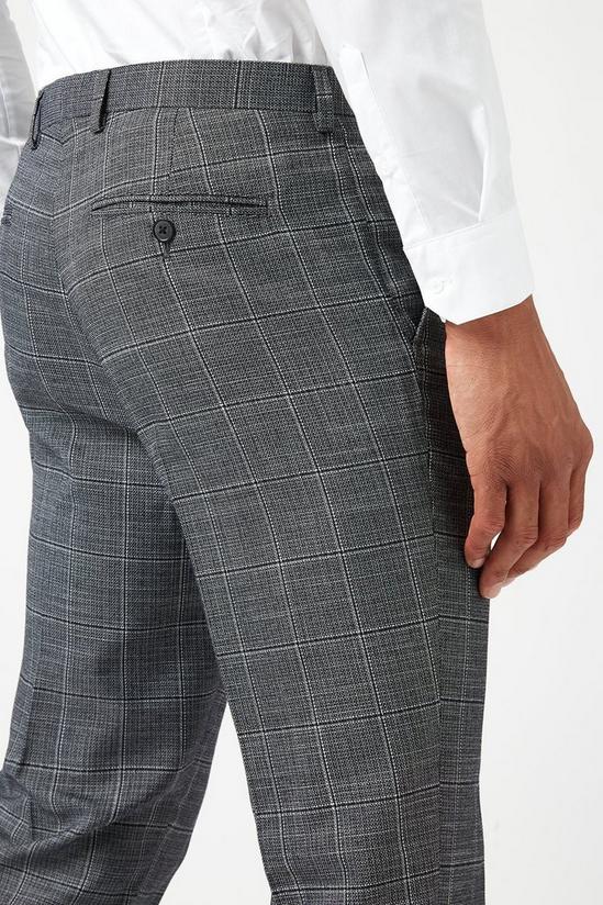 Burton Slim Grey Linen Trousers 4