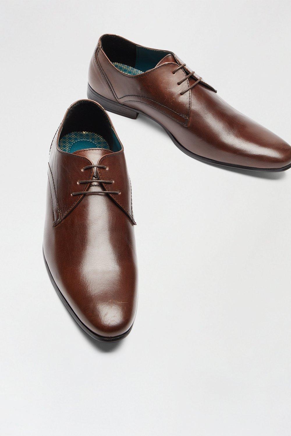 Brown Leather Derby Shoes