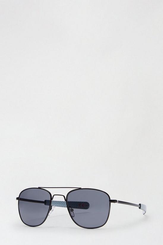 Burton Black Frame & Lens Aviator Sunglasses 2