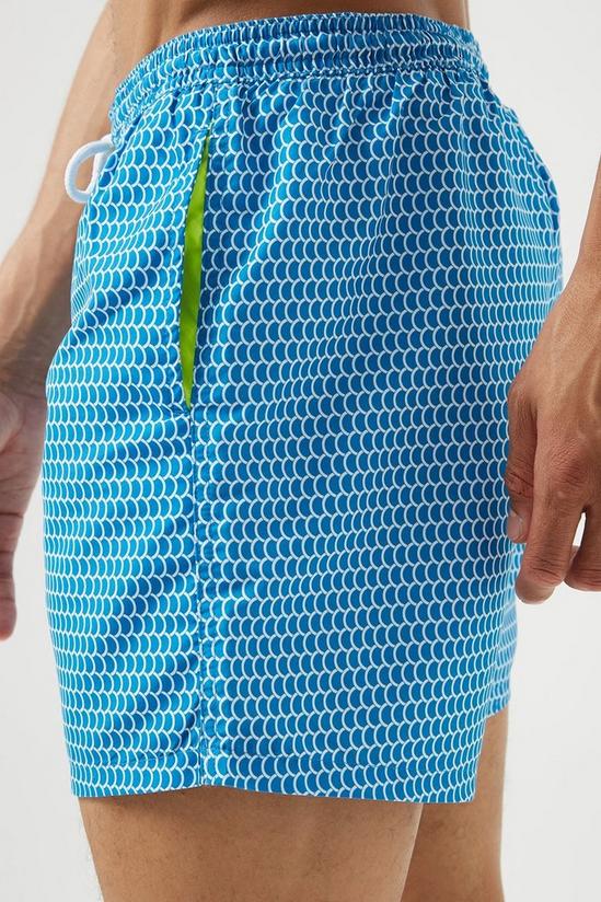 Burton Turquoise Blue Pattern Swim Shorts 4