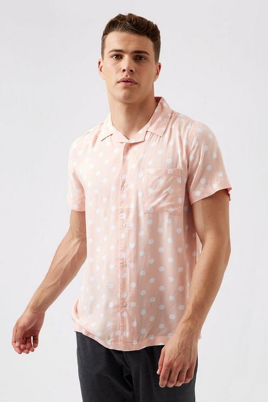 Burton Pink Polka Dot Print Shirt 1